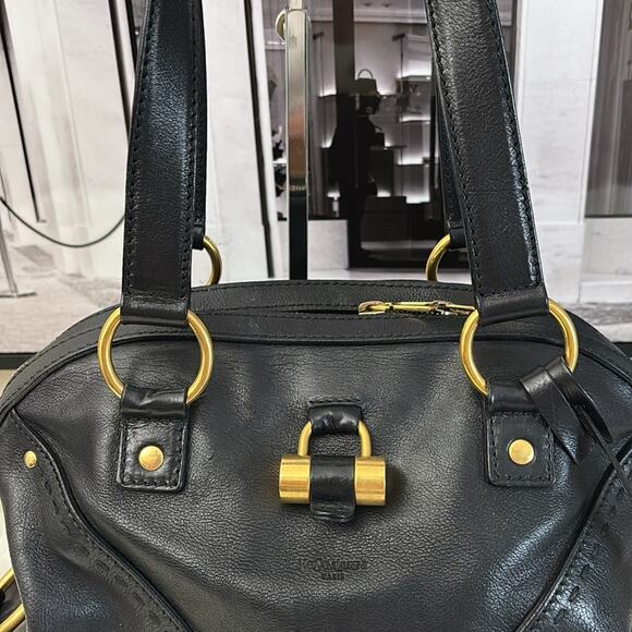 Yves Saint Laurent  Muse Handbag Black Leather - Picture 5 of 16